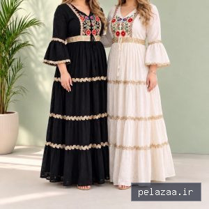 پیراهن هندی نخی گلدوزی M7606 - terendimode گرگان