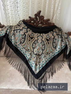 چارقد ایتالیایی مشکی ۲۰۳۵ - turkmenscarf گرگان