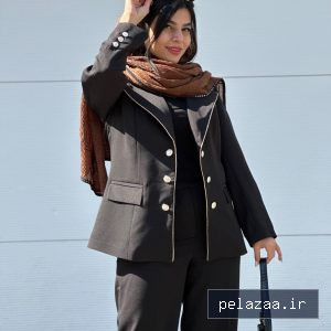 کت یقه انگلیسی زنانه مغزی دار - haniyehbozorgzadeh گرگان