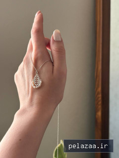 گردنبند نقره سرو با مروارید - titilaccessories گرگان