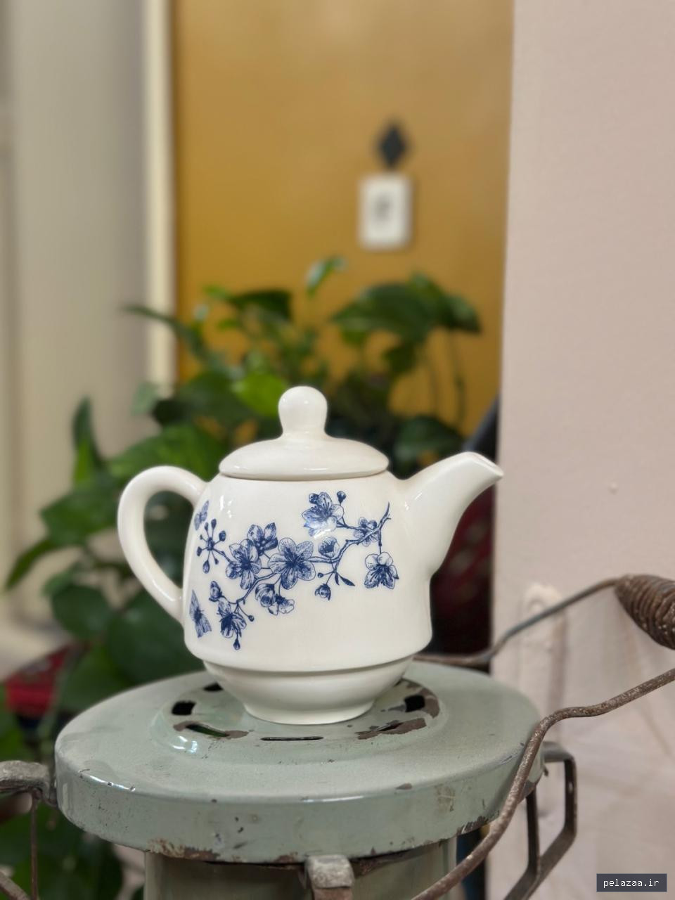 قوری سرامیکی شکوفه آبی - hobceramics گرگان