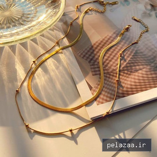 گردنبند دولاین ماری و توپی استیل - sepidarcollection گرگان