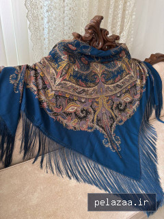 چارقد ایتالیایی آبی خوشرنگ ۲۰۴۳ - turkmenscarf گرگان