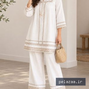 تونیک و شلوار زنانه هندی طرح سنتی M7632 - terendimode گرگان
