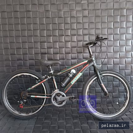 دوچرخه چیاوا مدل آکو سایز 24 دوشاخ ساده ترمز لقمه ای (مشکی) - ameribicycle گرگان