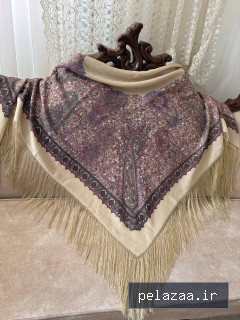 چارقد ایتالیایی شیری عروسانه ۲۰۴۲ - turkmenscarf گرگان