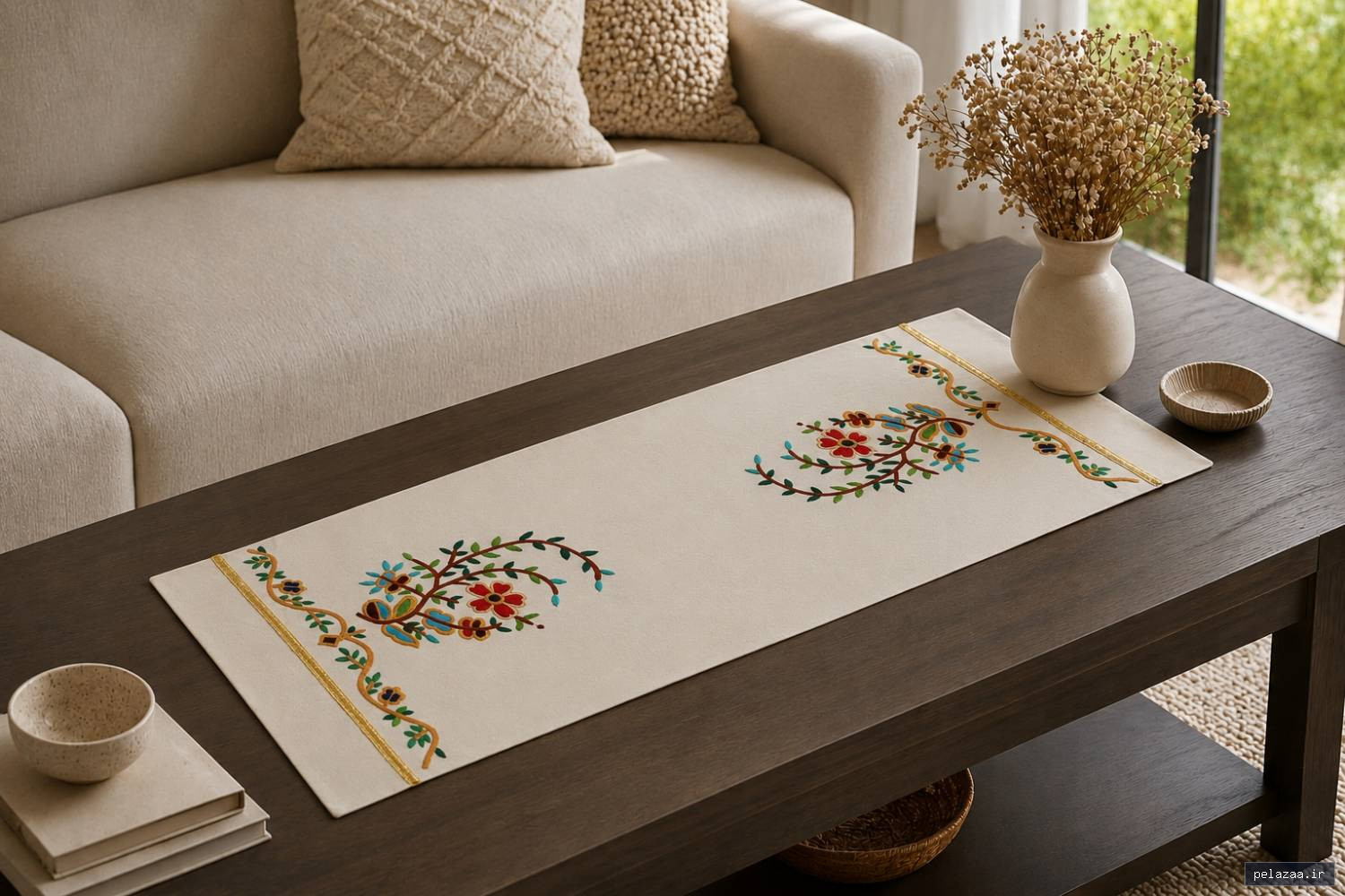 رومیزی گلدوزی شده - parvinshoping گرگان
