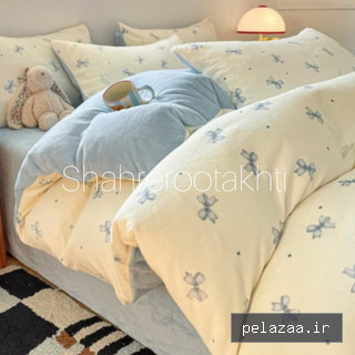 لحاف و روتختی پاپیونی آبی مینیمال و پینترستی - shahreroofarshi گرگان