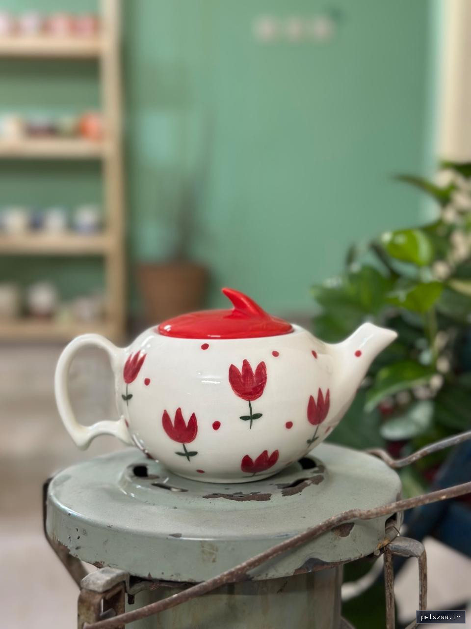 قوری سرامیکی گل لاله - hobceramics گرگان