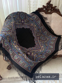 چارقد ایتالیایی وسط مشکی ۲۰۴۱ - turkmenscarf گرگان