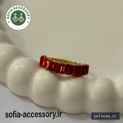 انگشتر جواهری رینگی قرمز کد - sofia-accessory گرگان