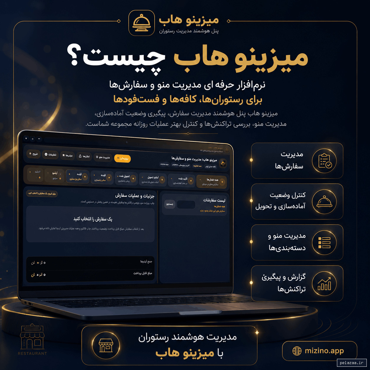 خرید و قیمت میزینو هاب چیست؟ نرمافزار مدیریت سفارش رستوران روی ویندوز از mizino میزینو هاب چیست؟ نرمافزار مدیریت سفارش رستوران روی ویندوز - mizino گرگان