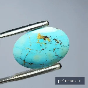 نگین فیروزه شجر رگه طلایی مینیاتوری نیشابوری - javaherihirkan گرگان