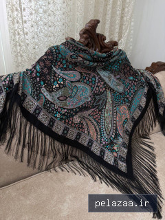 ایتالیایی مشکی گلریز ۲۰۴۴ - turkmenscarf گرگان