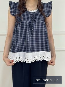 تاپ مجلسی دخترانه چهارخونه - belfiboutique گرگان